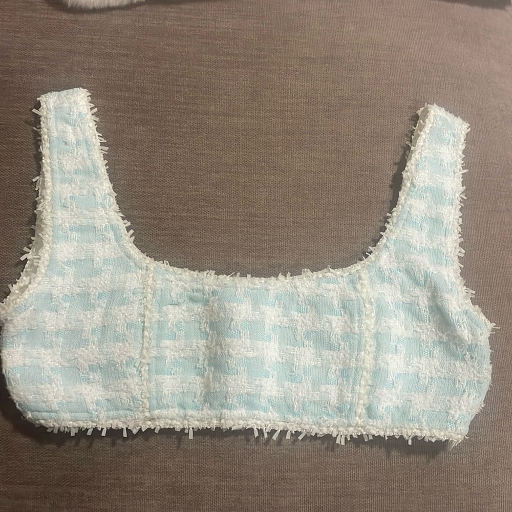 Crop top bralette light blue size M
